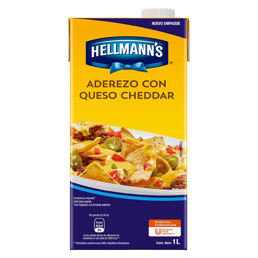 Hellmann's Aderezo Queso Cheddar 1 litro