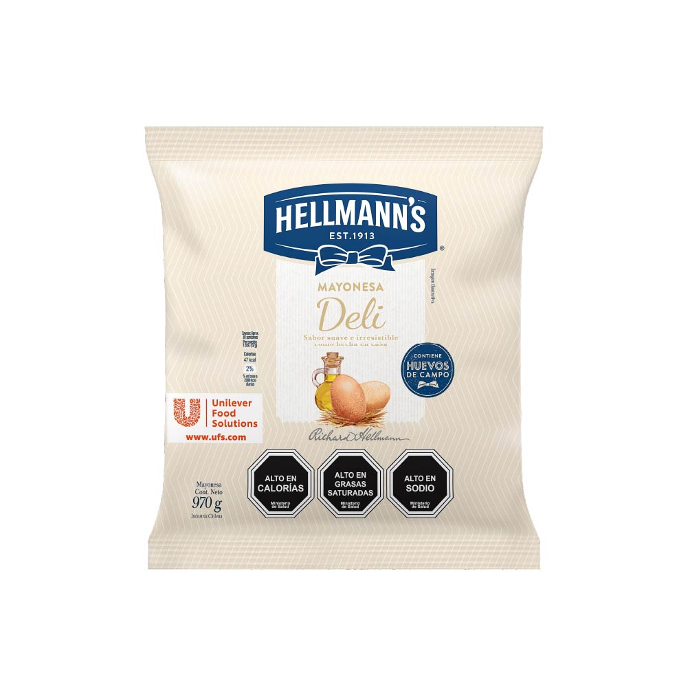 Combo: 5 Hellmann's Mayonesa Deli 970 gr + manta polar de regalo