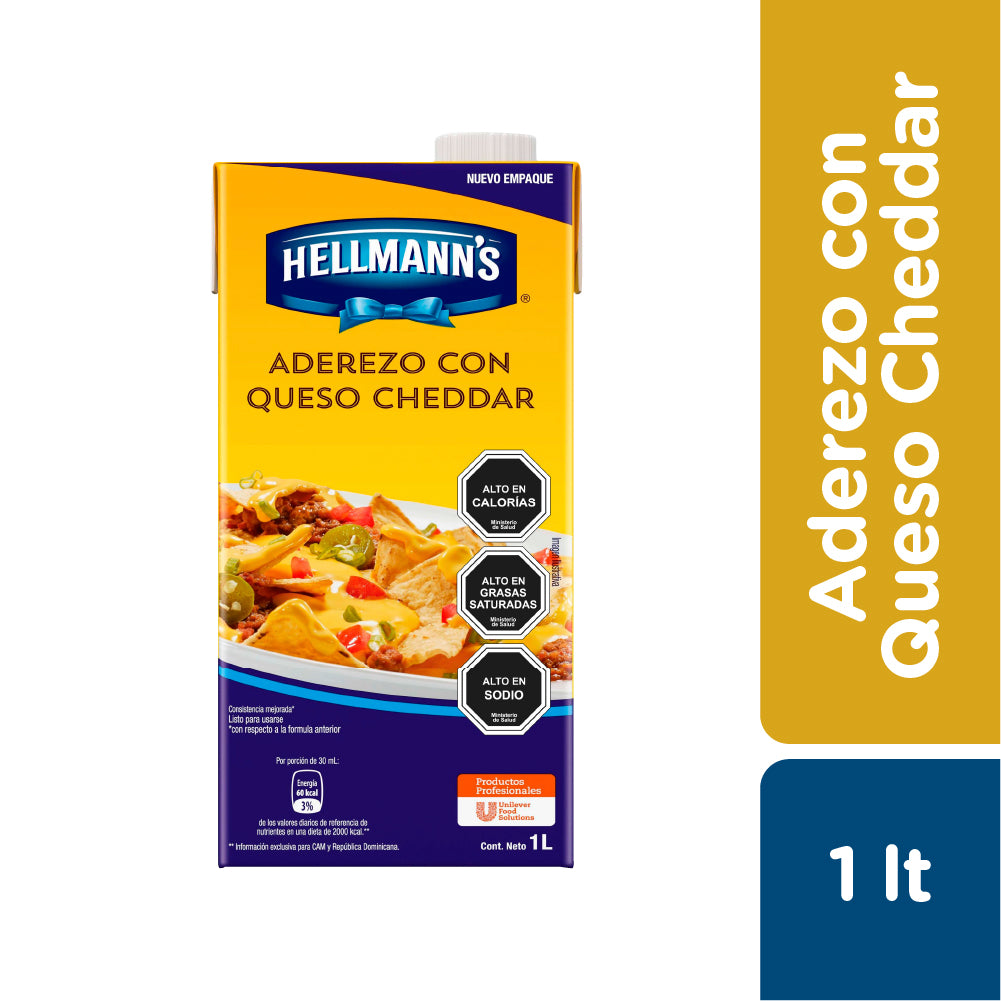 Hellmann's Aderezo Queso Cheddar 1 litro