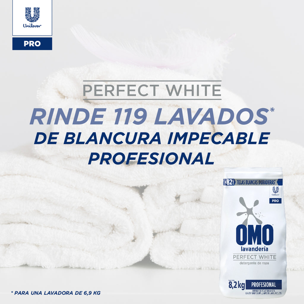 Detergente de Ropa Omo Profesional Perfect White 8,2kg